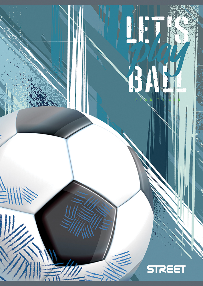Bilježnica A4/K kvadratići Street Football Metalic - Slika 2