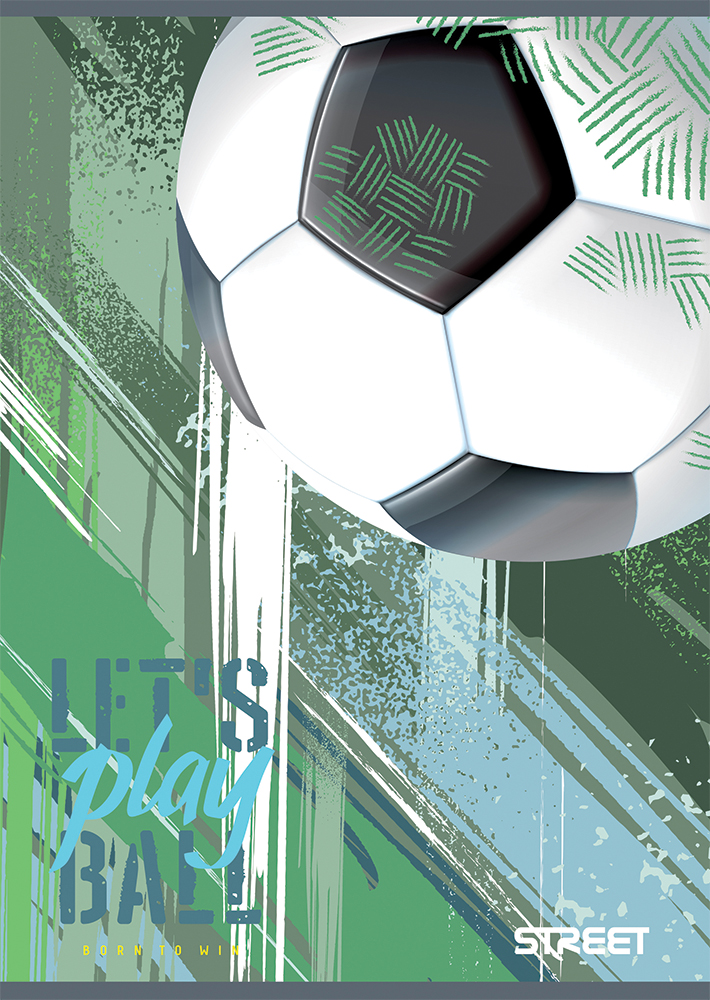 Bilježnica A4/K kvadratići Street Football Metalic - Slika 3